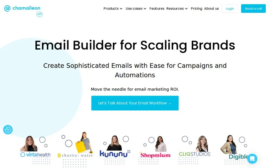 Chamaileon email-building interface screenshot